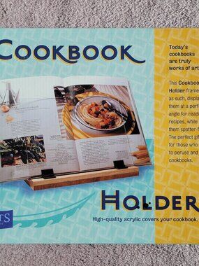 Barnes & Noble Cookbook Holder Wood/Acrylic NEW